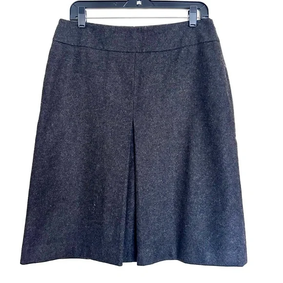 Banana Republic Wool Blend Charcoal Gray A-Line Skirt Size 10 - Picture 1 of 6